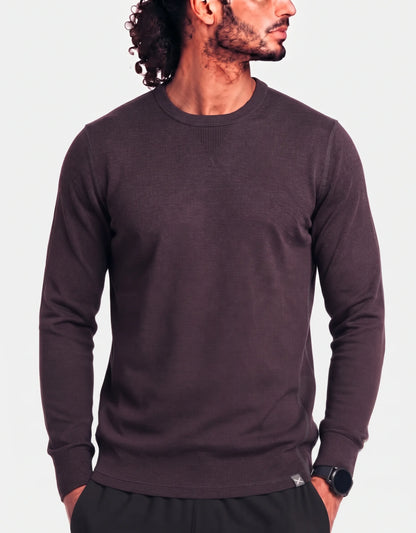 Eddie Bauer Men Cotton Brown Sweatshirt XL