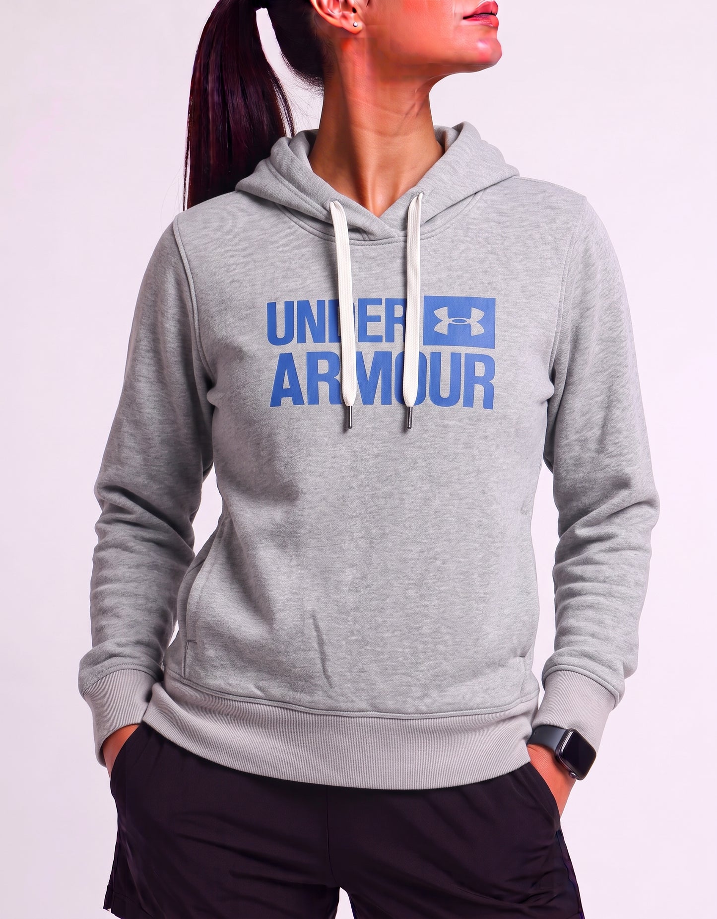 Under Armour Women Cotton Fleece Gray Hoodie S