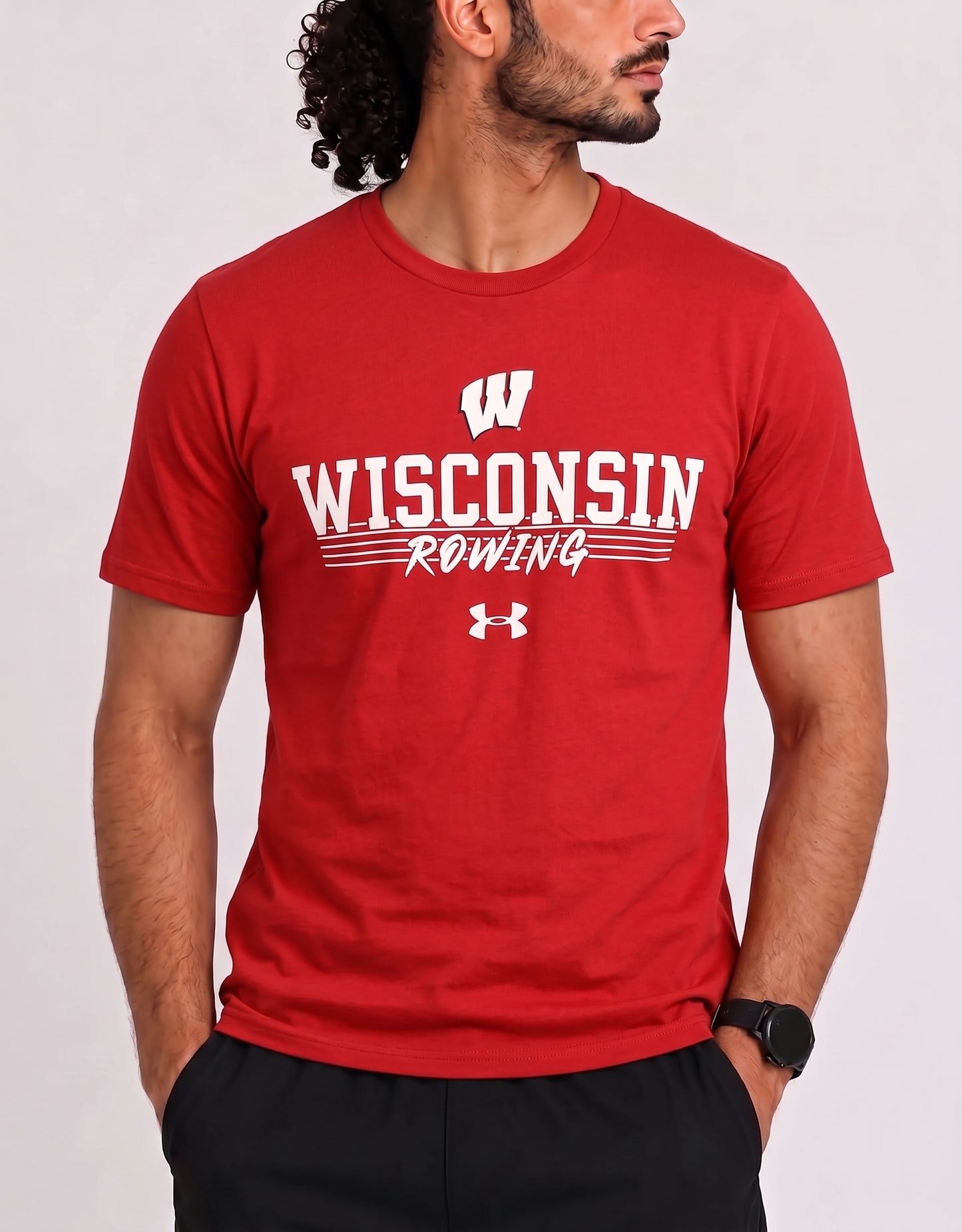 Under Armour Men Red Cotton T Shirt L
