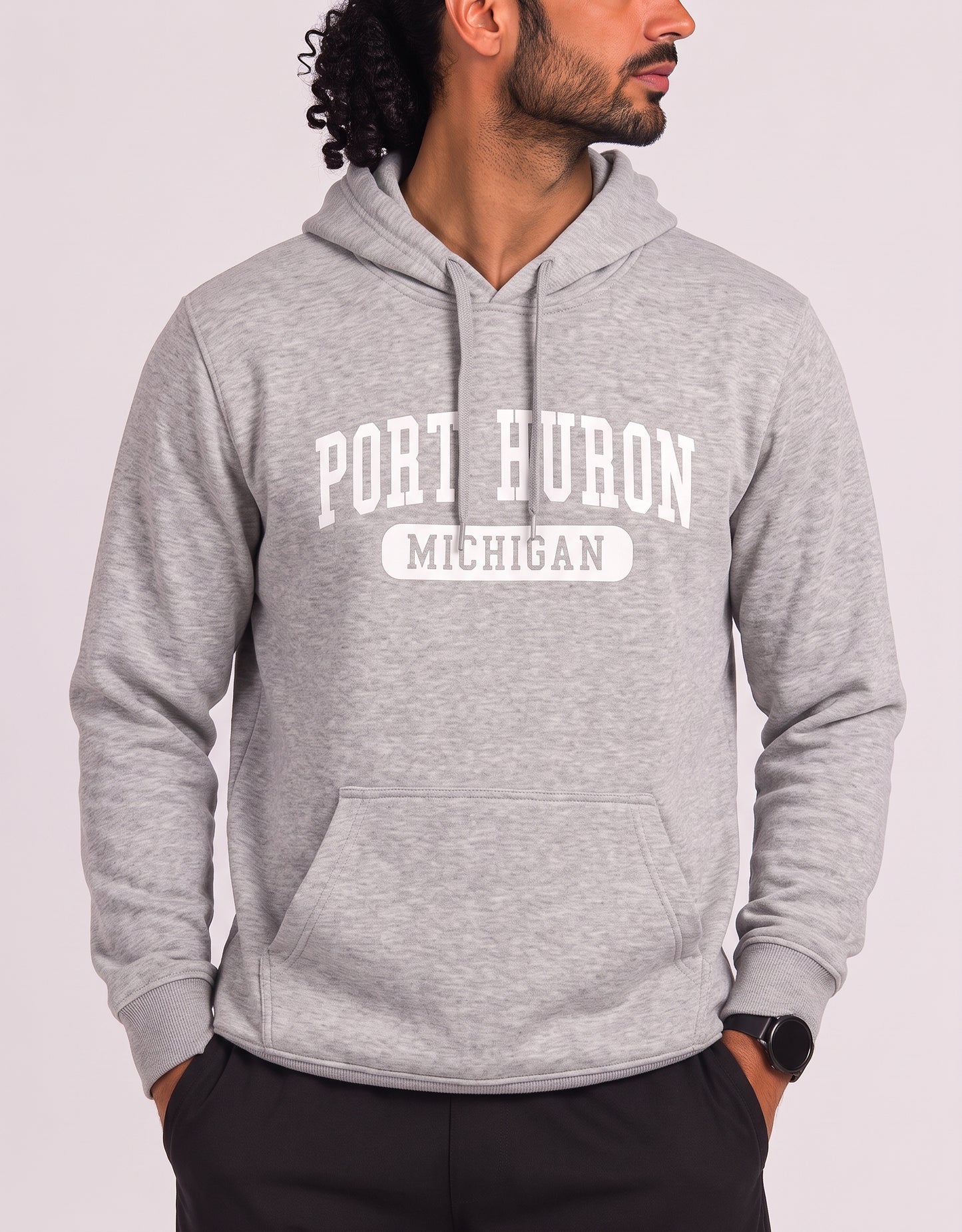 Cotton Net U.S.A Men Cotton Fleece Gray Hoodie M