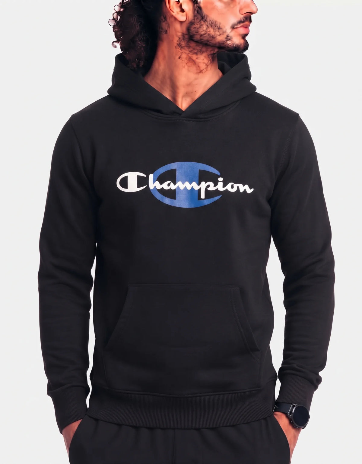 Champion Men Cotton Black Hoodie XL