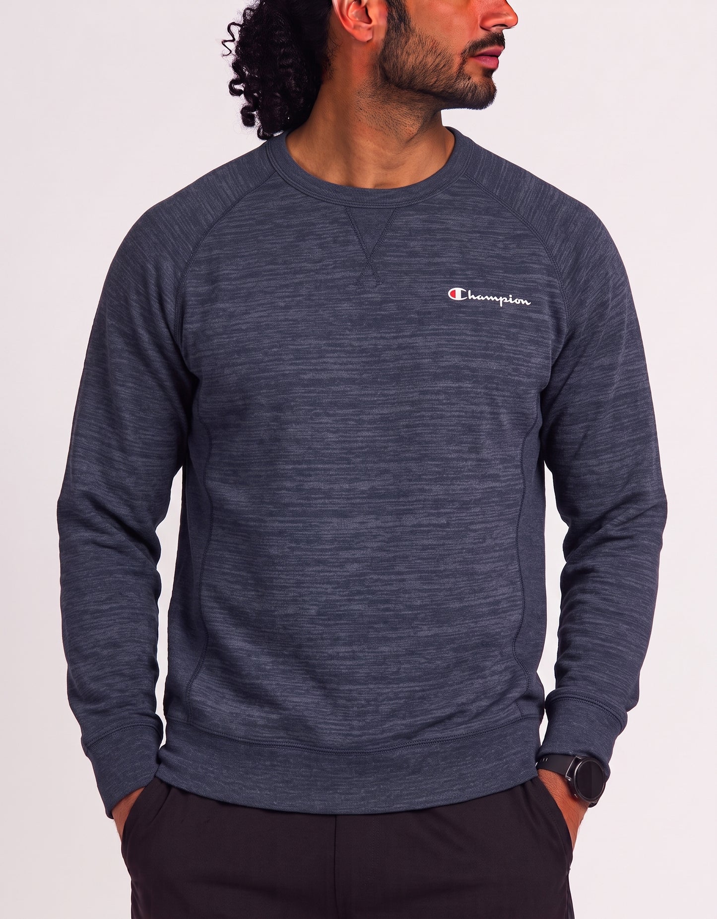 Champion Men Cotton Blue Sweatshirt L