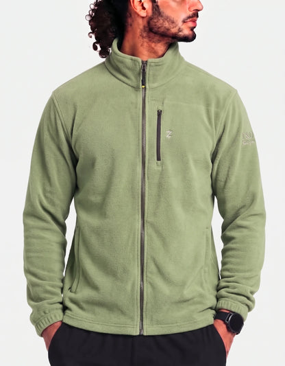 Izod Men Wool Green Zipper XL