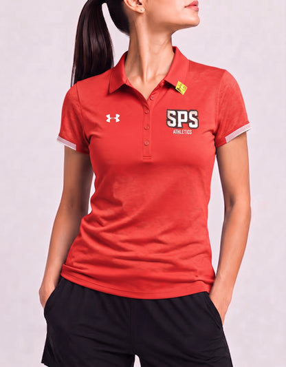 Under Armour Women Sport Red Polo T Shirt S