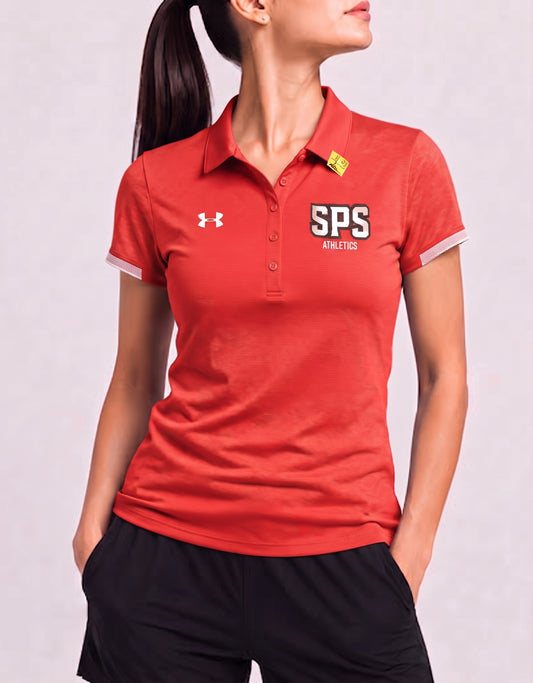 Under Armour Women Sport Red Polo T Shirt S