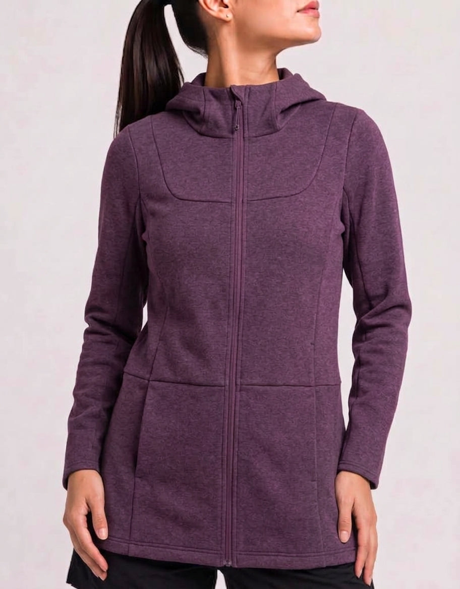 Lululemon Women Purple Hooded Coat Jacket