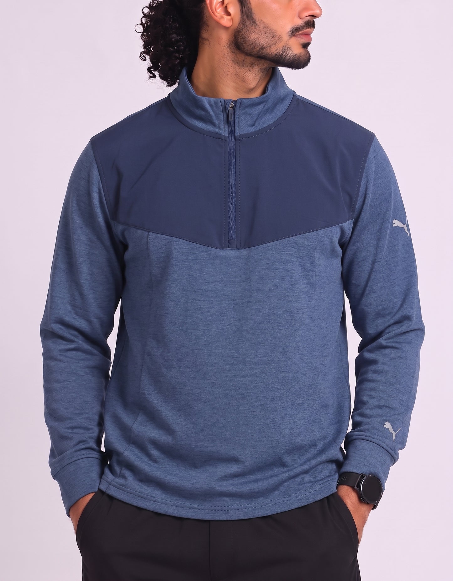 Puma Men Cotton Fleece Blue Sweatshirt 2XL