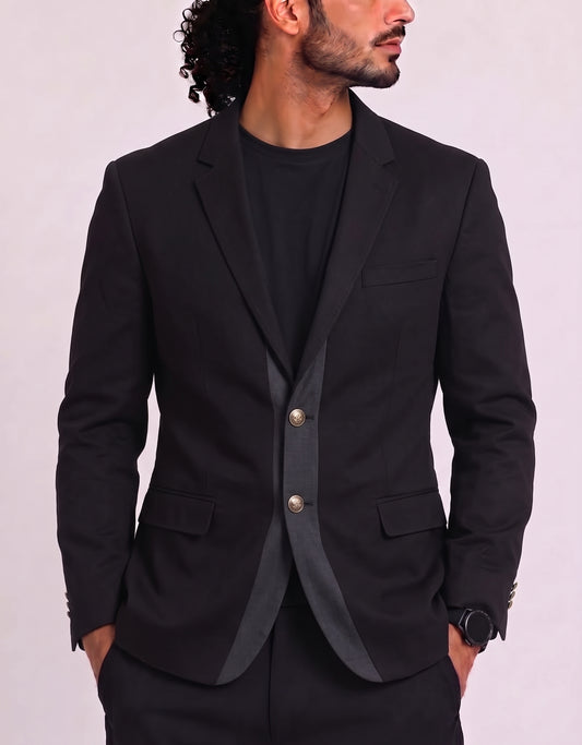 Hugo Boss  Men Cotton Black Coat M