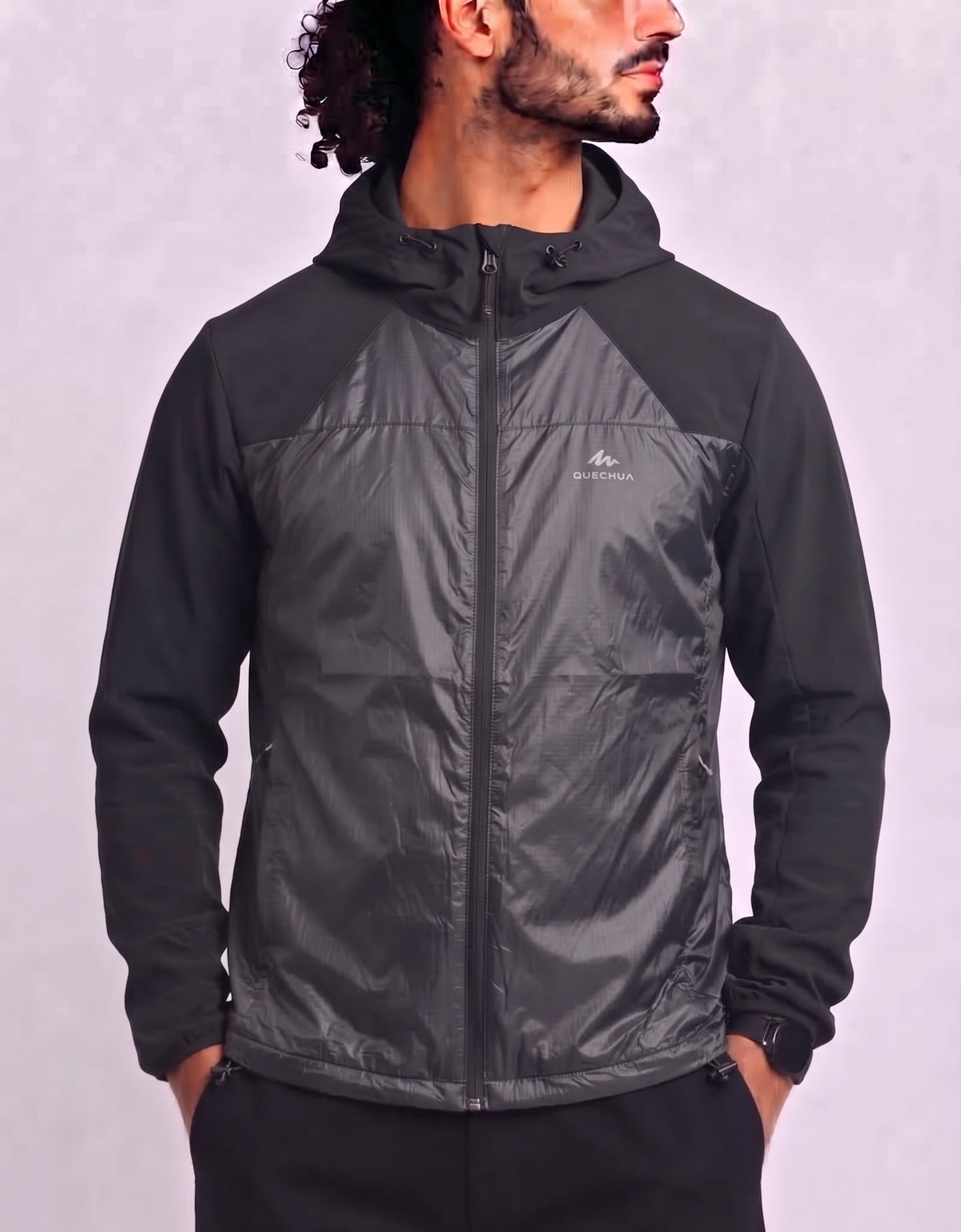 Oursky Men Sport Gray Windbreaker
