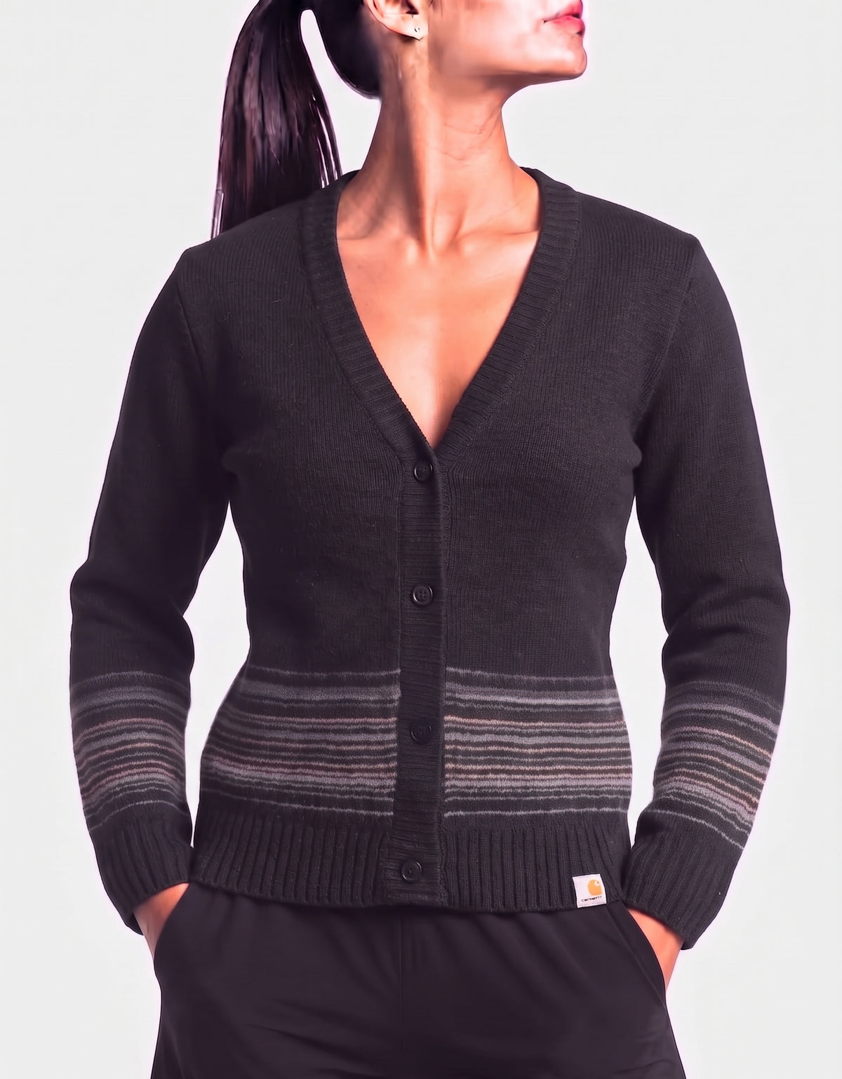 Carhartt Women Cotton Fleece Black Sweater S