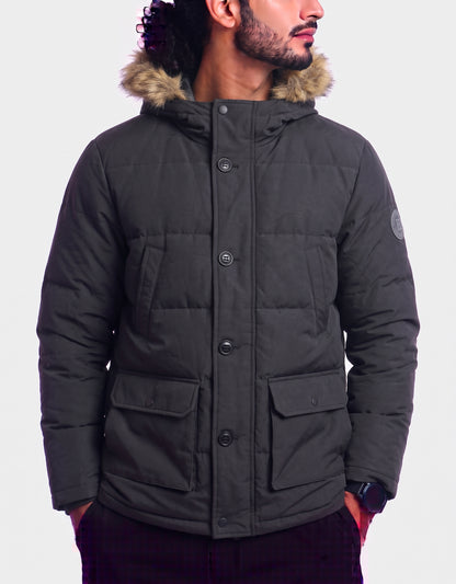Tommy Hilfiger Men Black Puffer Jacket