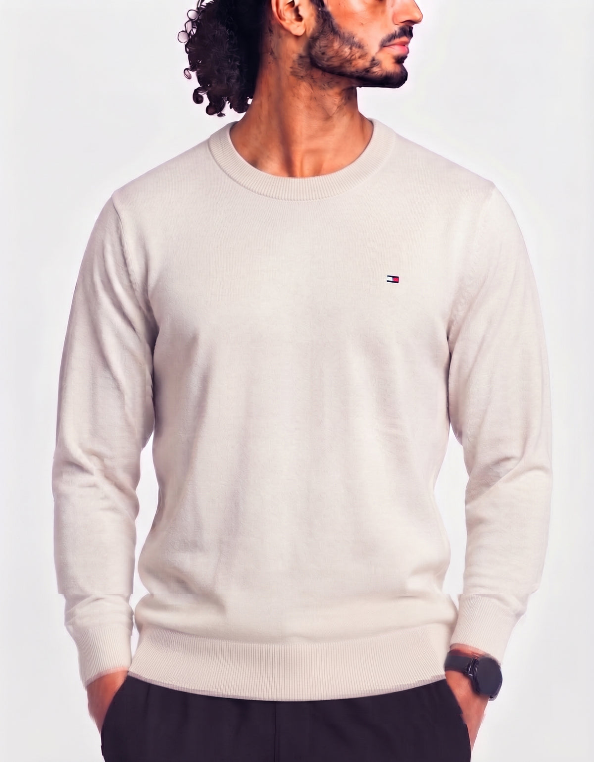 Tommy Hilfiger Men Cream Sweater XL