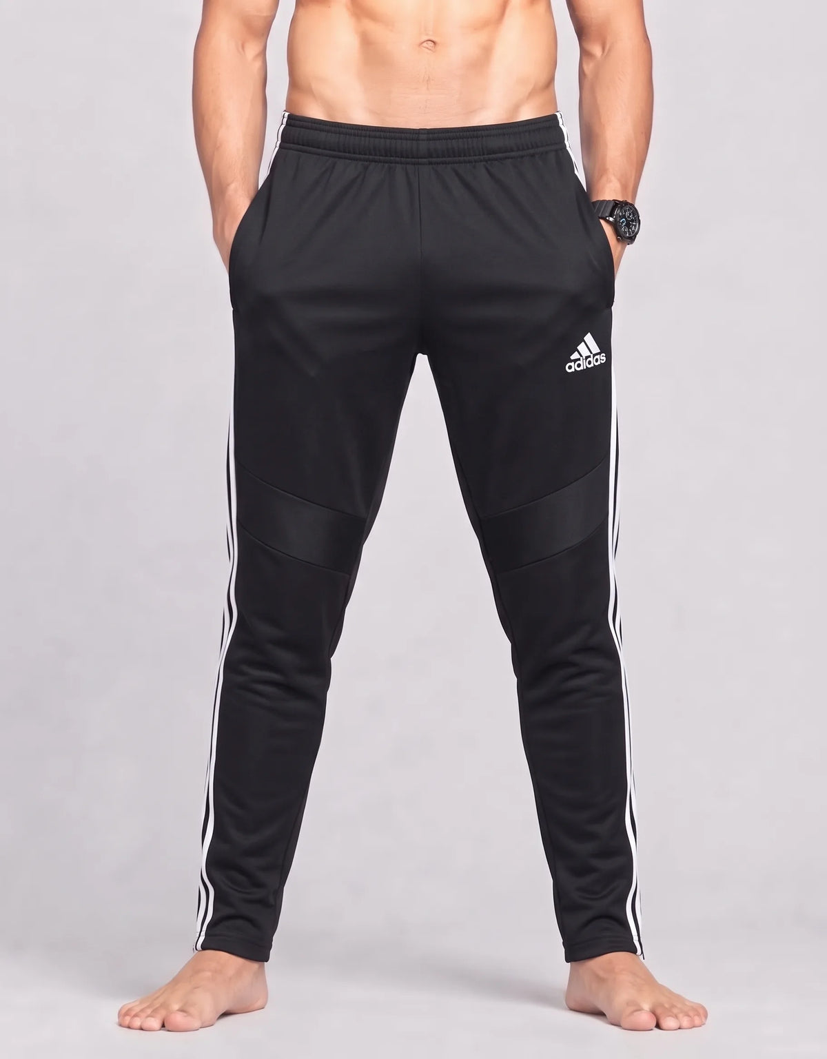 Adidas Men Polyester Black Sport Trouser S