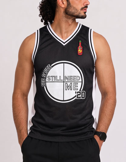 Horub Men Sport Black Vest T Shirt M