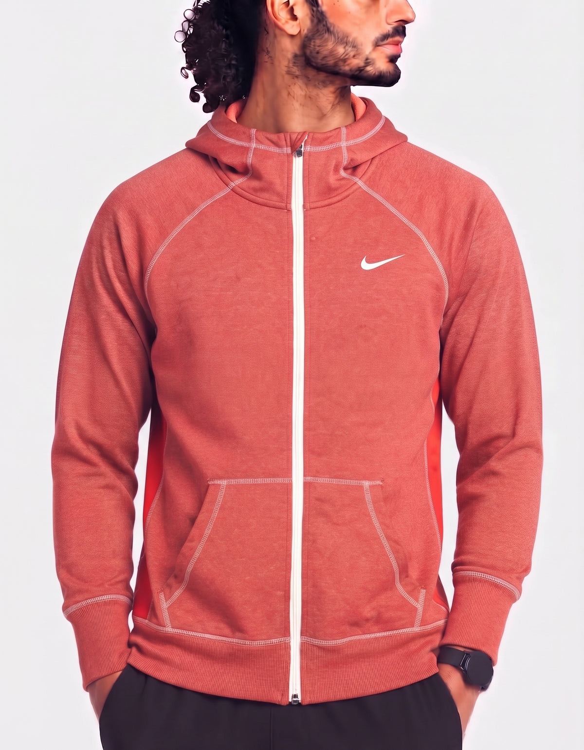 Nike Men Sport Orange Zipper XL