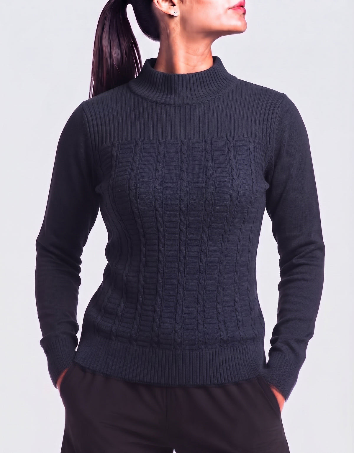 Barbour Women Cotton Fleece Blue Sweater M