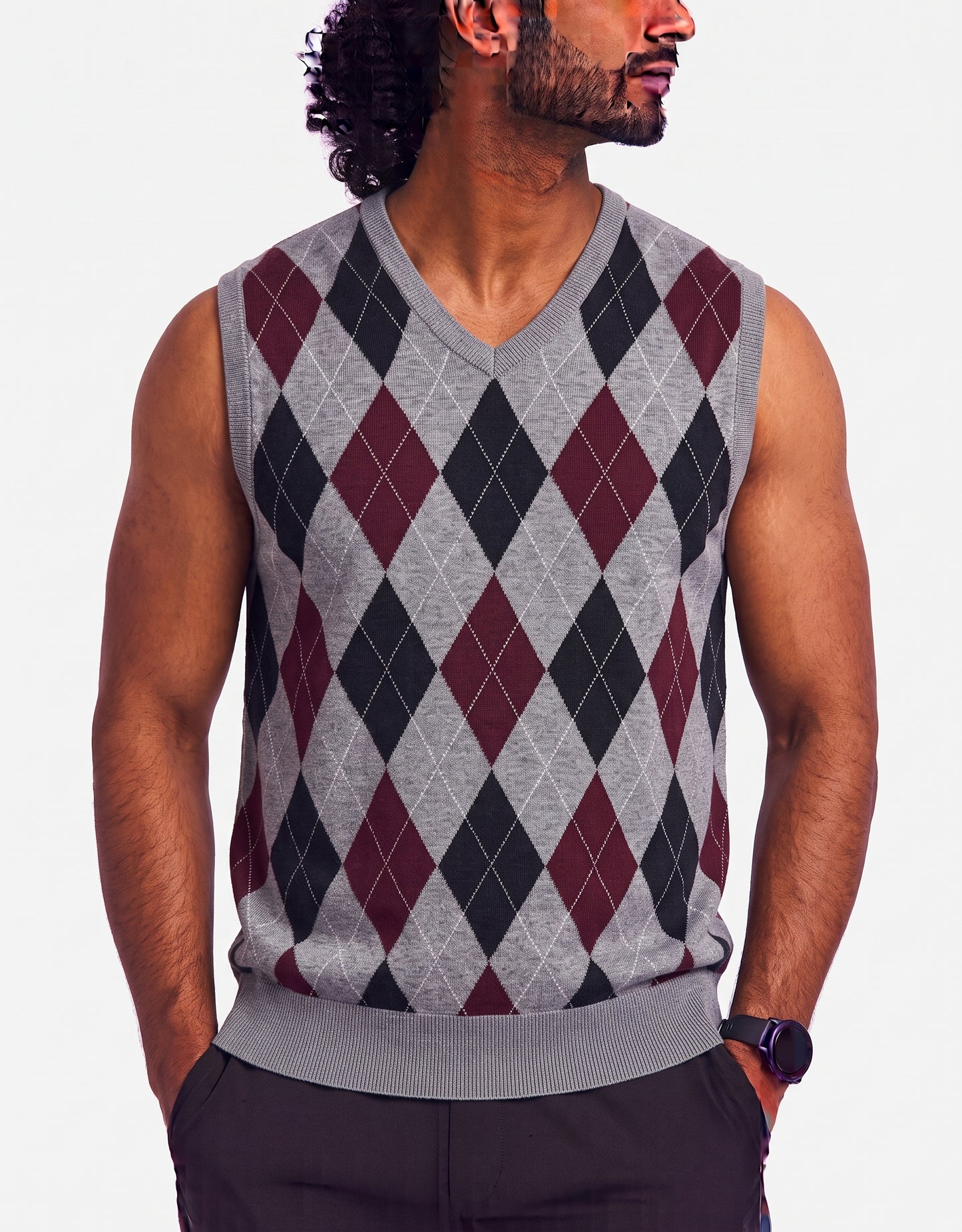 Chaps Men Cotton Gray Sweater M