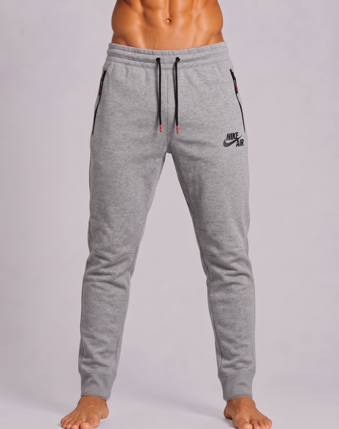 Nike Men Cotton Gray Trouser M