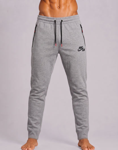 Nike Men Cotton Gray Trouser M