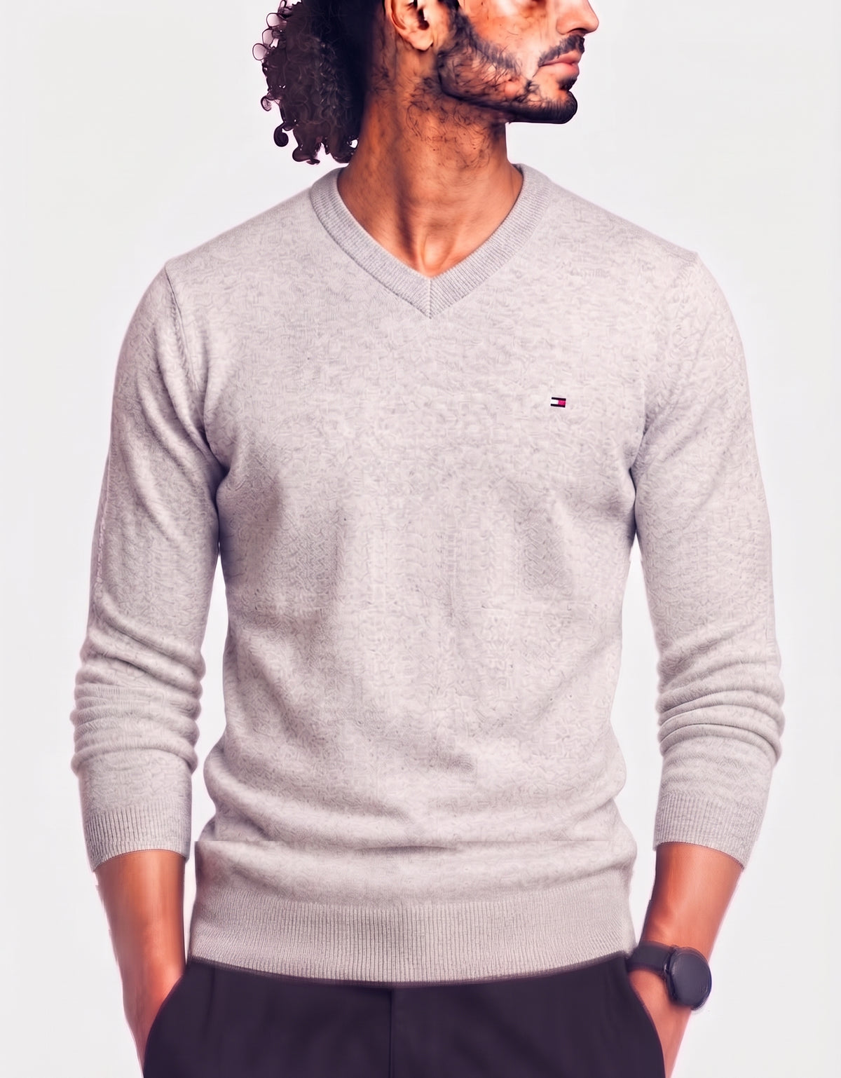 Tommy Hilfiger Men Gray Sweater S