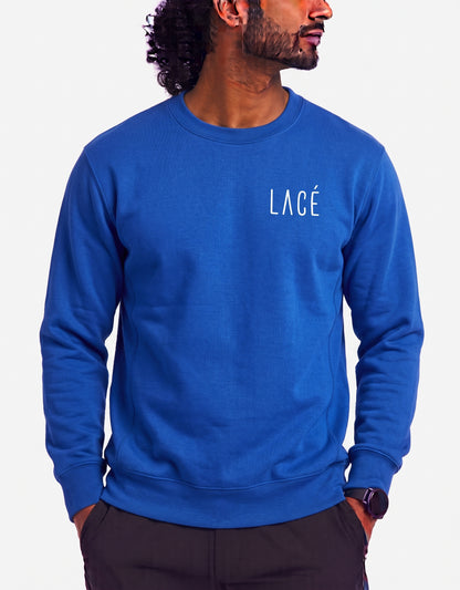 Russell Men Cotton Fleece Blue Sweatshirt M