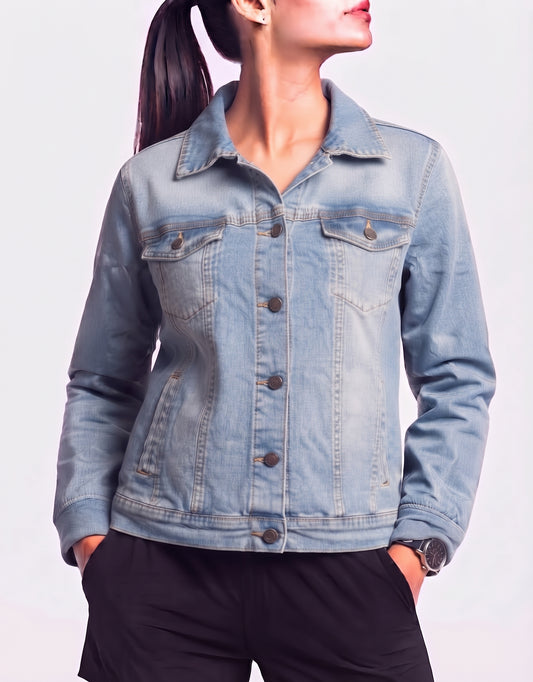 Sonoma Women Blue Denim Jacket L