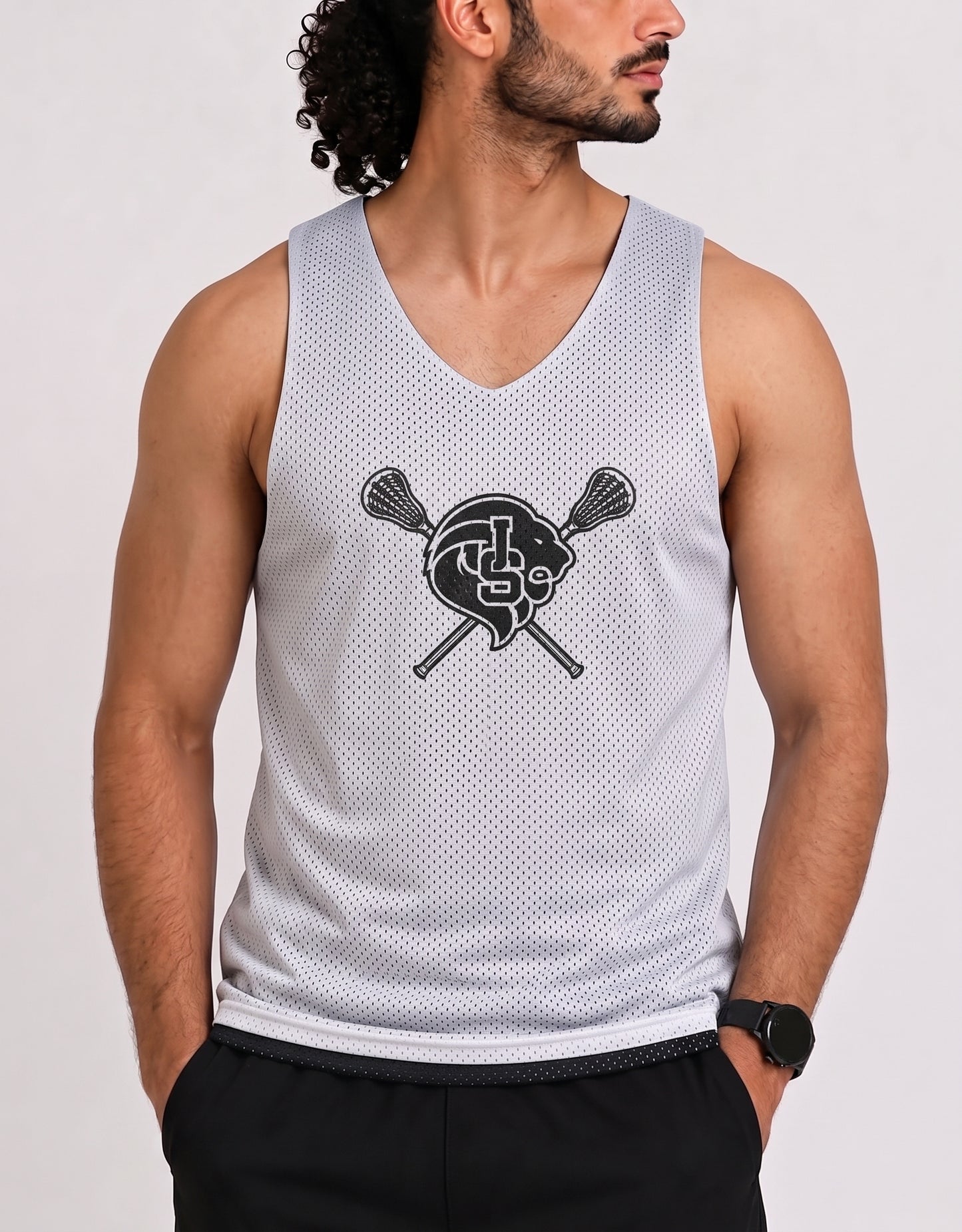 A4 Men Sport White Vest T Shirt S