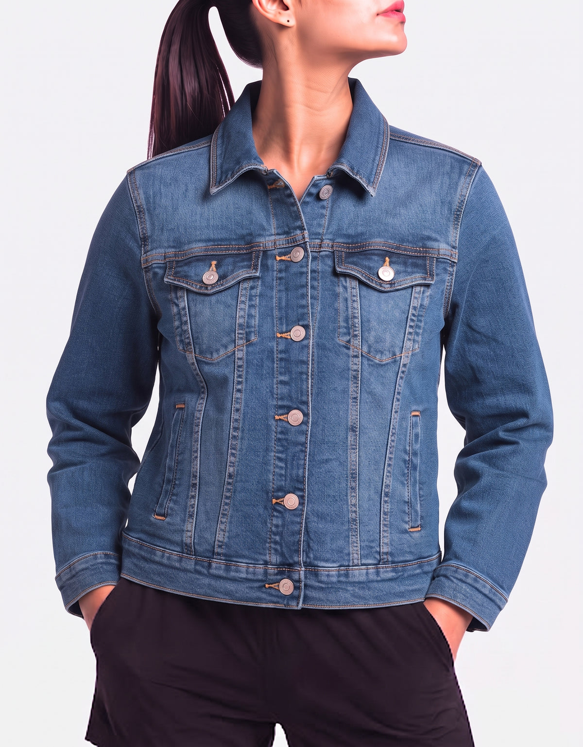 Old Navy Women Blue Denim Jacket