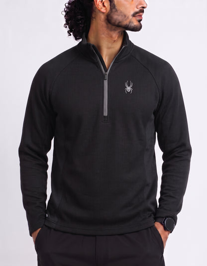Spyder Men Cotton Fleece Black Sweatshirt S
