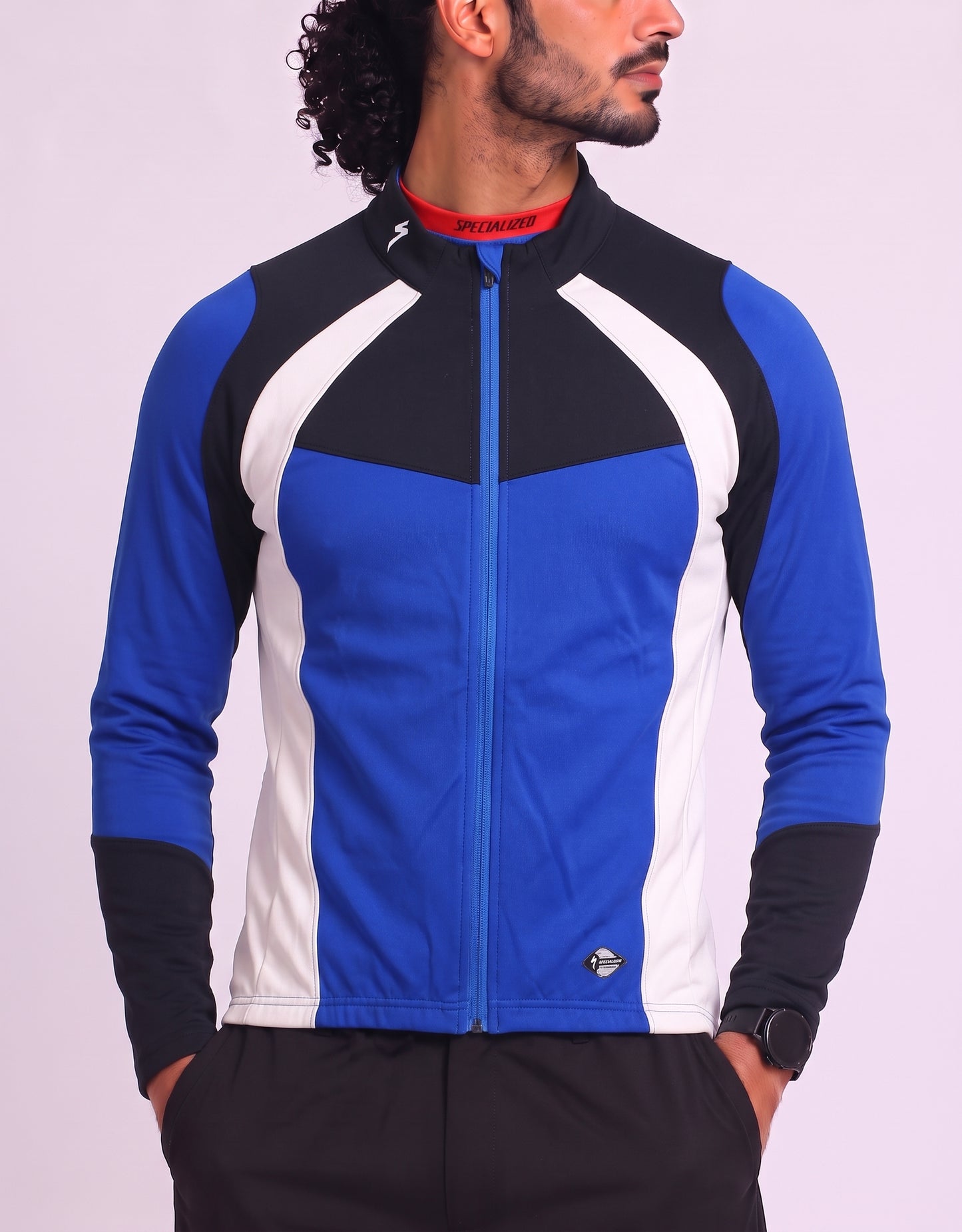 Specialized Men Sport Blue Cycling Zipper XL