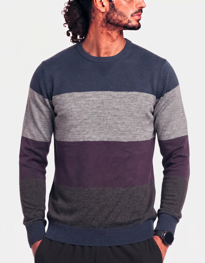 Turn Bury Men Acrylic Brown Beige Sweater M