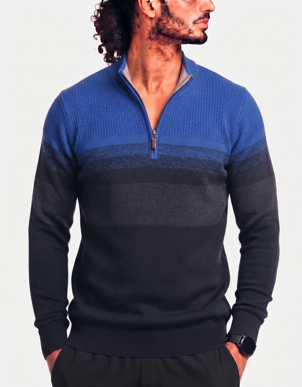 Denver Hayes Men Cotton Navy Sweater L