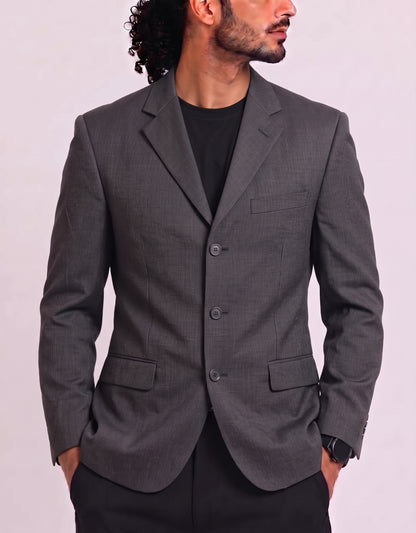 Ok Egara Men Cotton Black Coat M