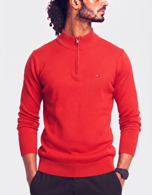 Tommy Hilfiger Men Red Half Zip Sweater L – Preloved Labels