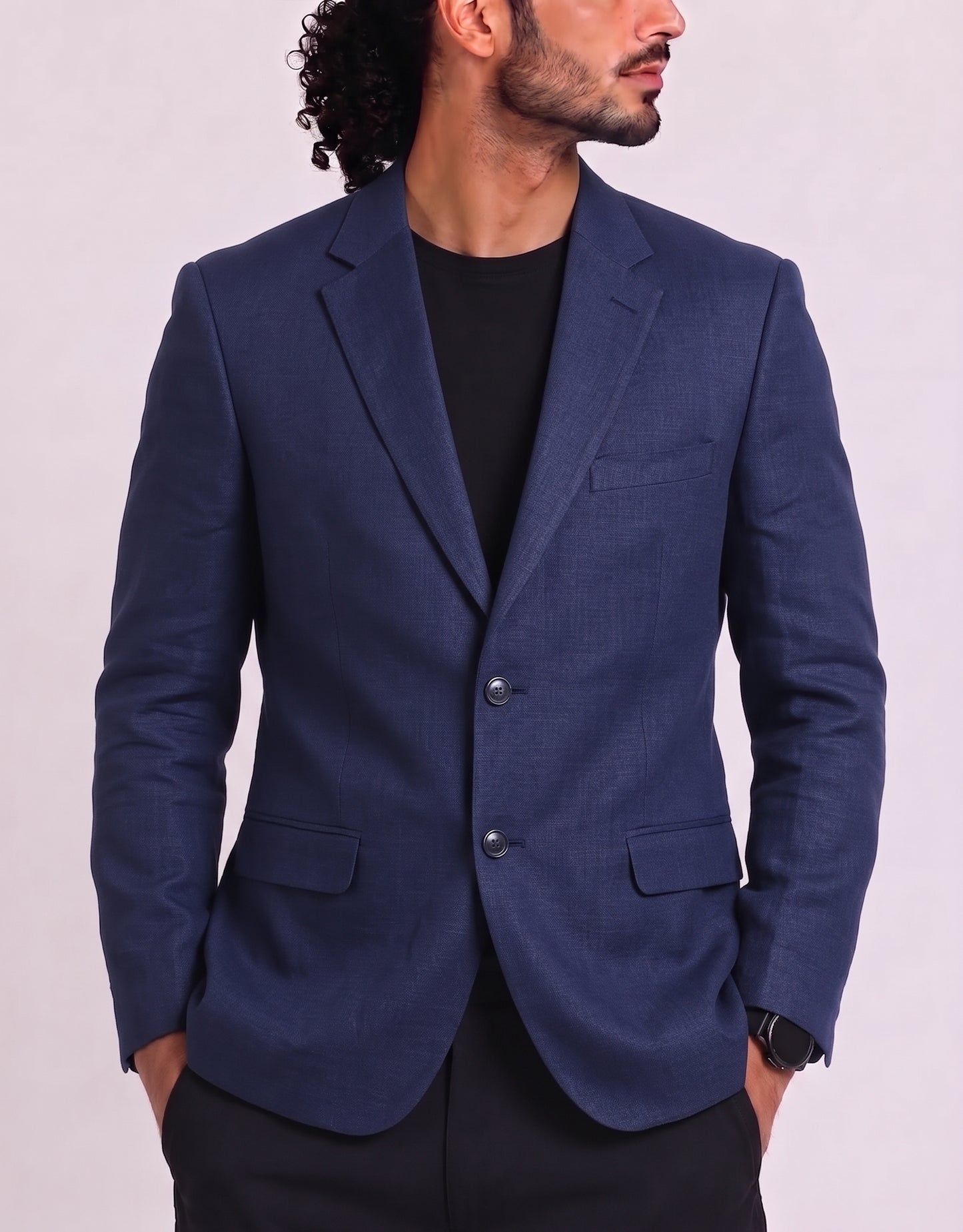Tommy Hilfiger Men Cotton Blue Coat M