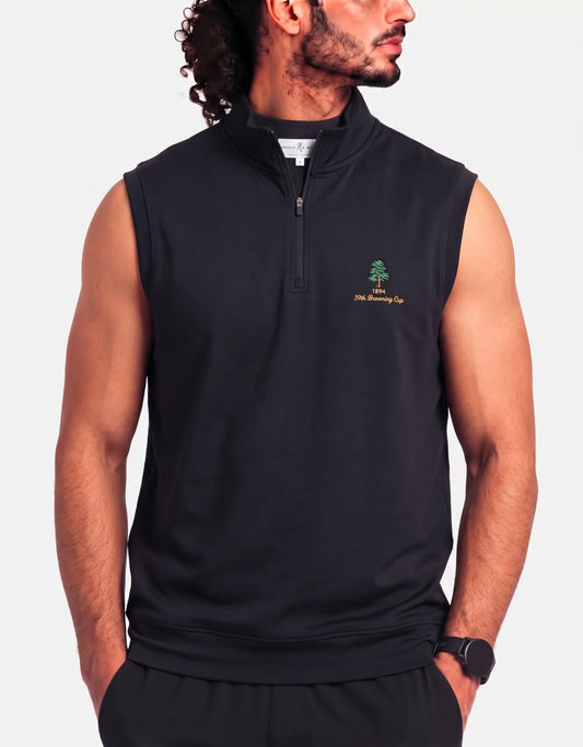 Fairway & Greene Men Pimacotton Black Navy Vest Sweatshirt L