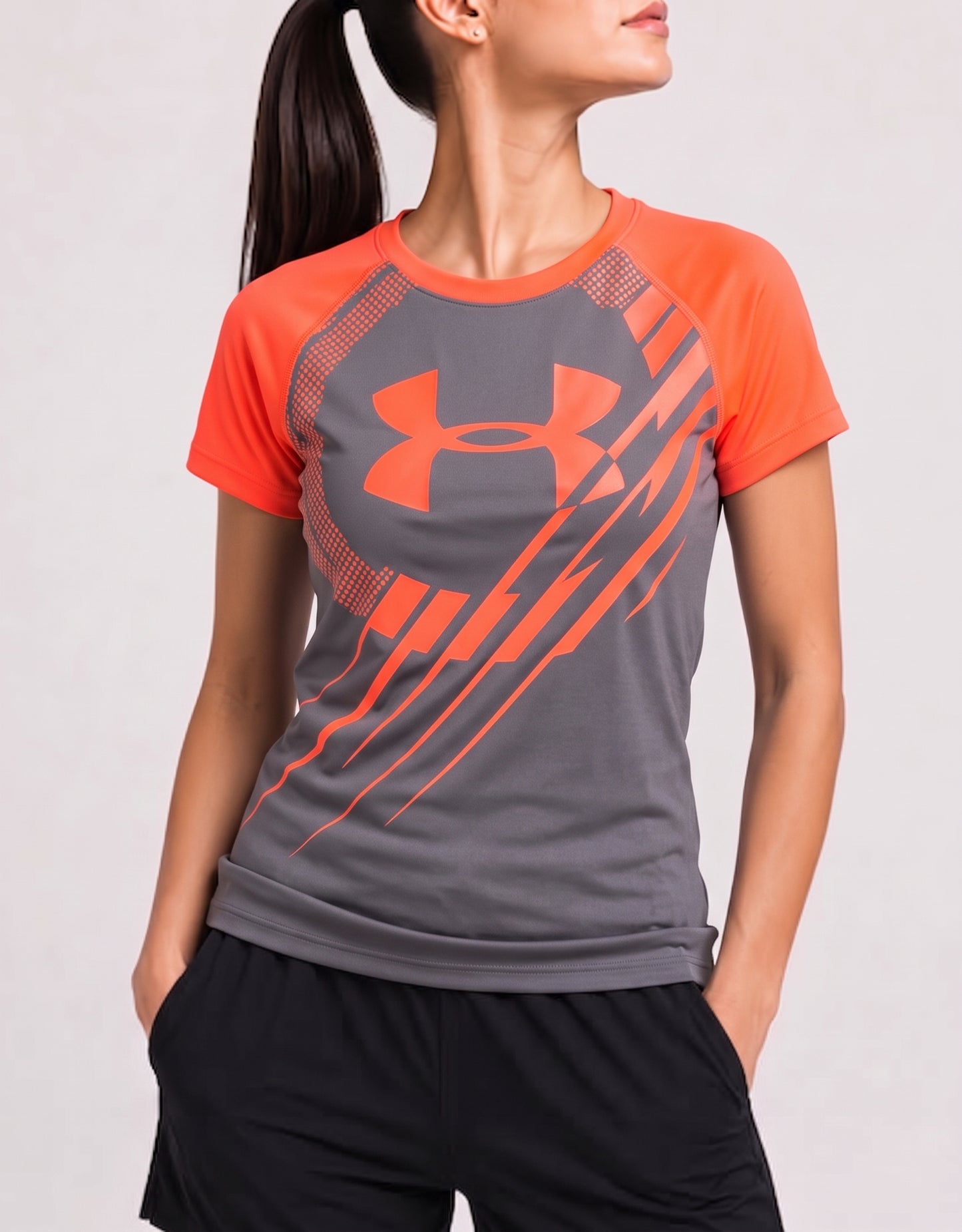 Under Armour Women Sport Orange T Shirt L