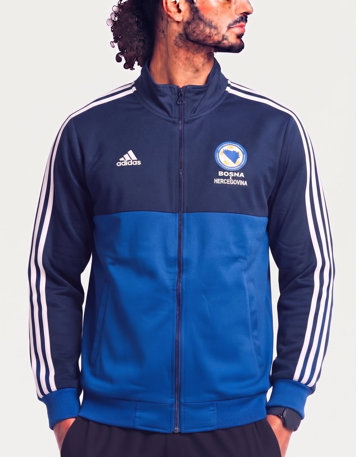 Adidas Men Blue Sport Zipper XL