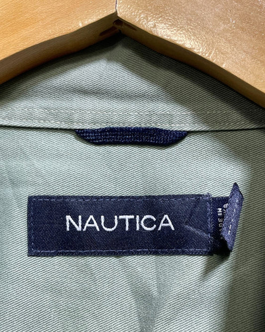 Nautica Green Cotton Shirt For Men Large | Preloved Labels