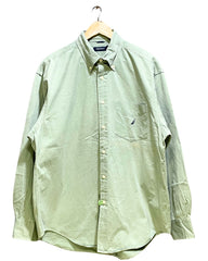 Nautica Green Cotton Shirt For Men Large