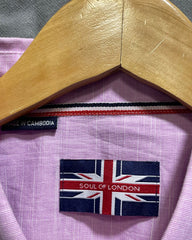 Soul Of London Pink Cotton Shirt For Men X Large | Preloved Labels