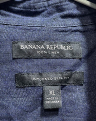 Banana Republic Blue Cotton Shirt For Men X Large