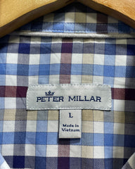 Peter Millar Blue Cotton Shirt For Men Large