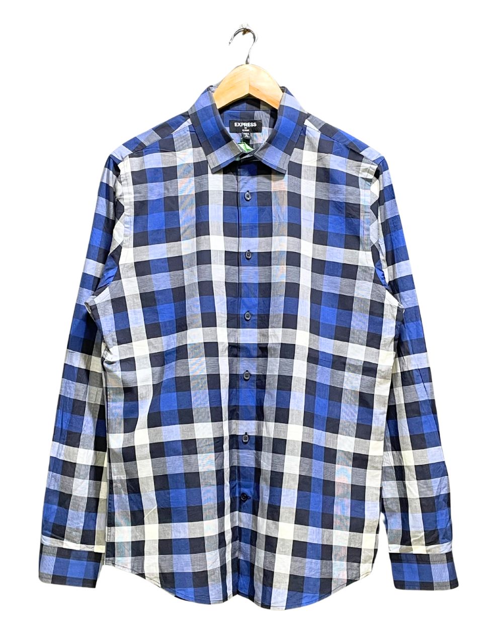 Express Blue Cotton Shirt For Men M | Preloved Labels