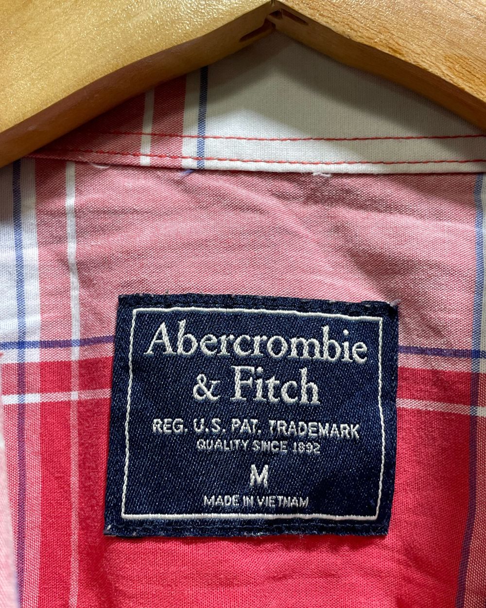 Abercrombie & Fitch Red Cotton Shirt For Men M | Preloved Labels