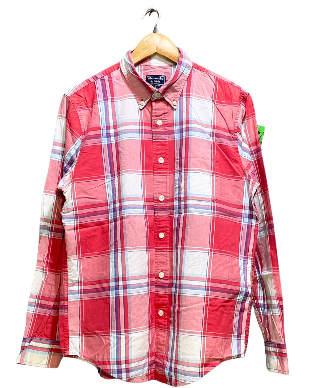 Abercrombie & Fitch Red Cotton Shirt For Men M | Preloved Labels