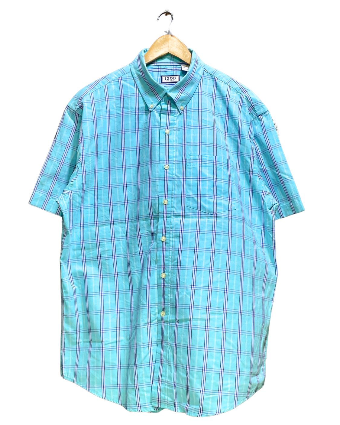 Izod Blue Cotton Shirt For Men Large | Preloved Labels