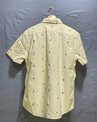 Sonoma Yellow Cotton Shirt For Men M