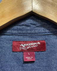 Arizona Blue Cotton Shirt For Men Large