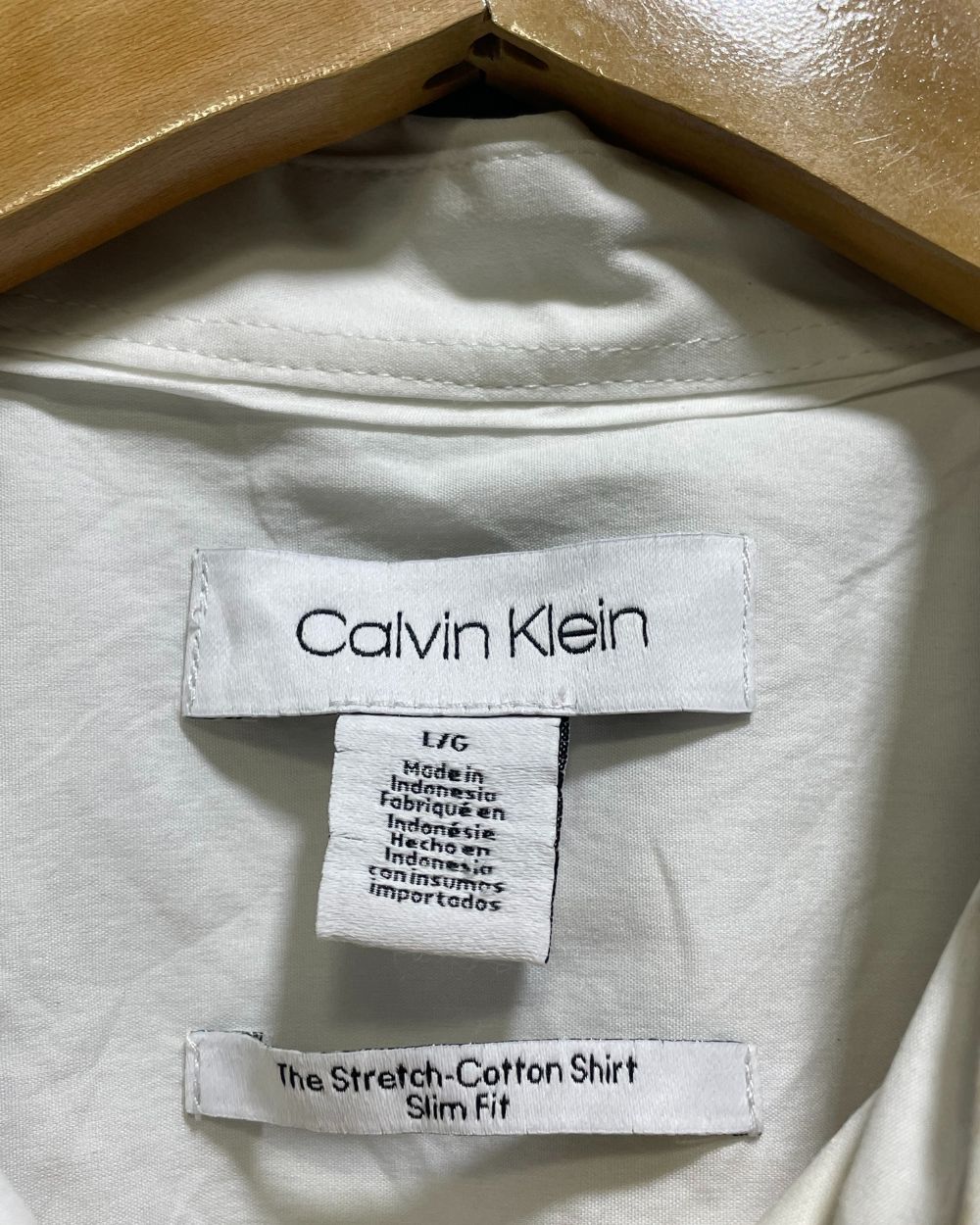 Calvin Klein White Cotton Shirt For Men Large | Preloved Labels